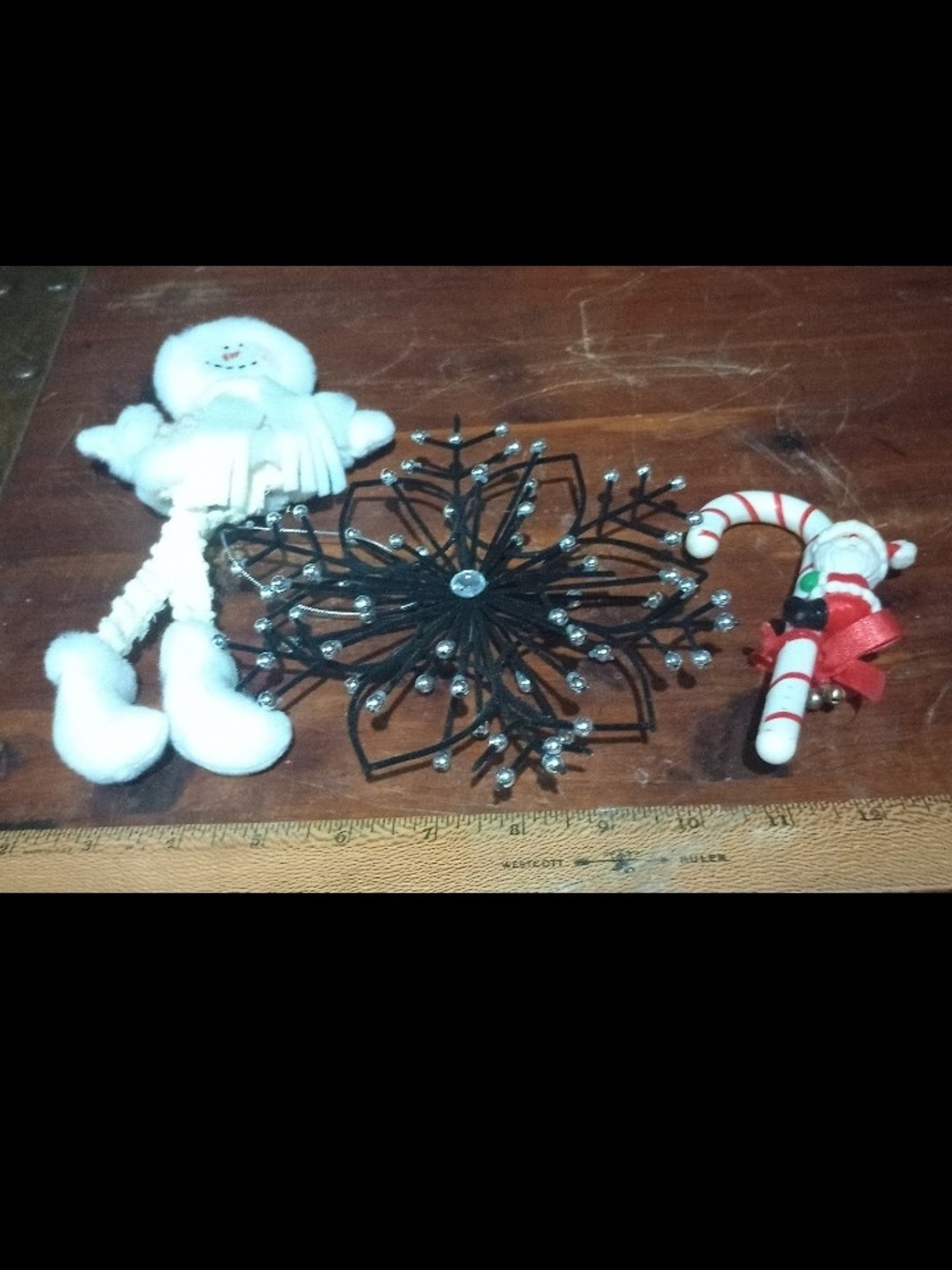 Lot Of 3 Vintage Holiday Accent Ornaments- Unbranded
